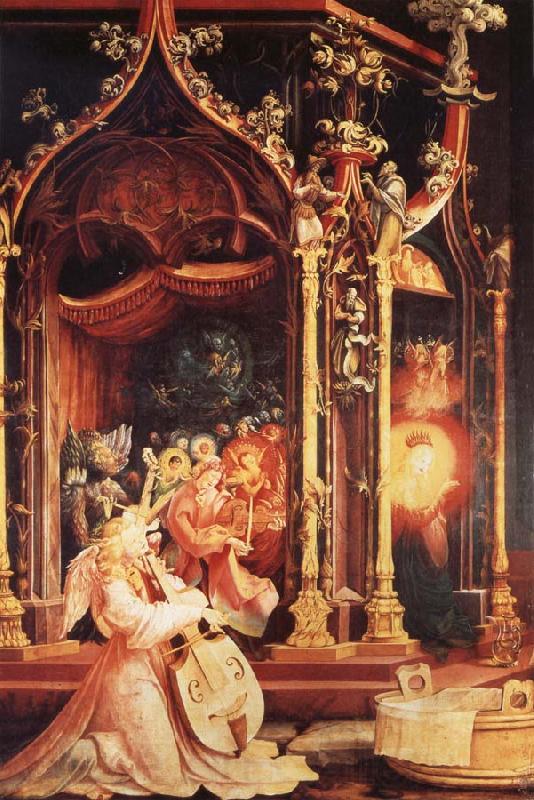 Grunewald, Matthias Der Isenheimer Altar.Ausschnitt:Engelskonzert Norge oil painting art